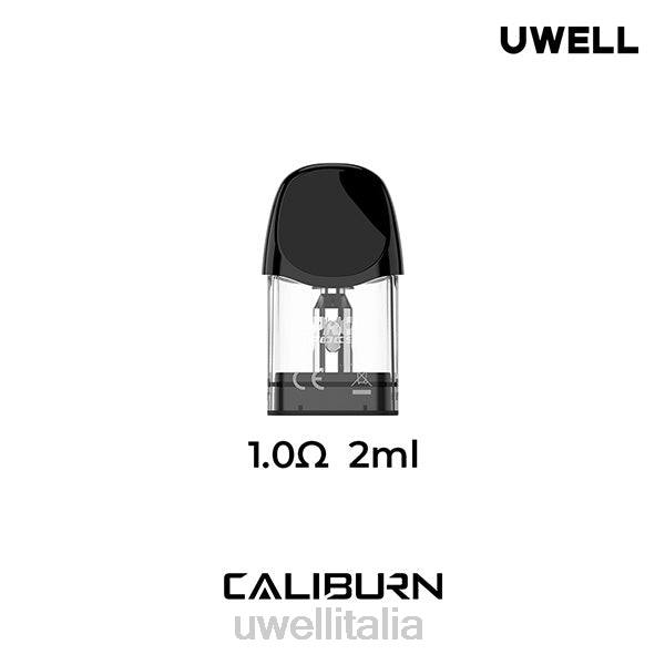 UWELL E Cig - UWELL CALIBURN A3 cialde sostitutive | Confezione da 4 RJHB18 1,0 ohm