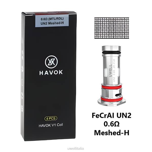 UWELL Italia - UWELL HAVOK V1 bobine (confezione da 4) RJHB151 0,6ohm