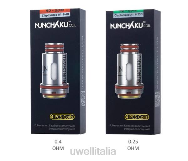 UWELL Italia - UWELL NUNCHAKU bobine (confezione da 4) RJHB261 0,25ohm