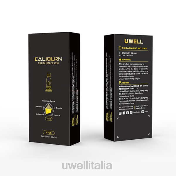 UWELL Milano - UWELL CALIBURN G2 bobine | Confezione da 4 RJHB2 un2 mesh-h 1,2ohm