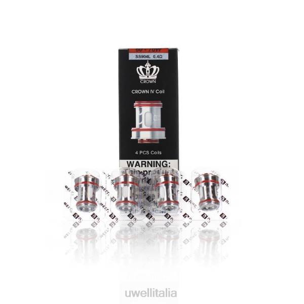 UWELL Vape Flavours - UWELL CROWN 4 Bobine di ricambio (confezione da 4) RJHB184 un2 doppia maglia 0,23ohm