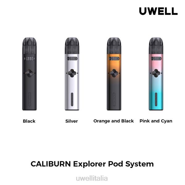UWELL Disposable Vape - UWELL CALIBURN EXPLORER kit (sistema a cialde) RJHB166 arancione/nero