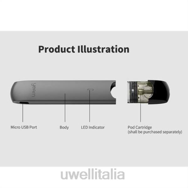 UWELL Disposable Vape - UWELL YEARN dispositivo pod (pod non inclusi) RJHB256 grigio