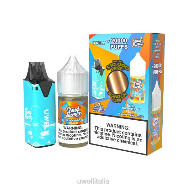 clr: blu/flv: pesca al lampone blu 50mg